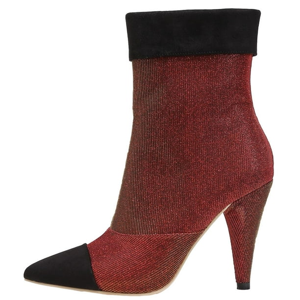 Women's Pointy Toe Transparent Mesh High Heels Pump Shoes Short Boots 5 Colors A Women's Pointy Toe Transparent Mesh High Heels Pump Shoes Short Boots 5 Colors A